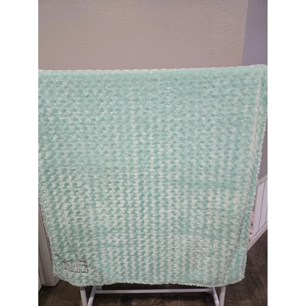 Girls Green Pink Blue Small Blanket With Name 